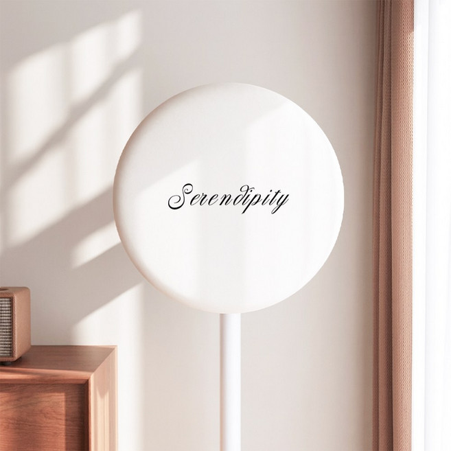 코팅블루 스판형 전기종호환 암막 선풍기커버, 02.레터링 아이보리