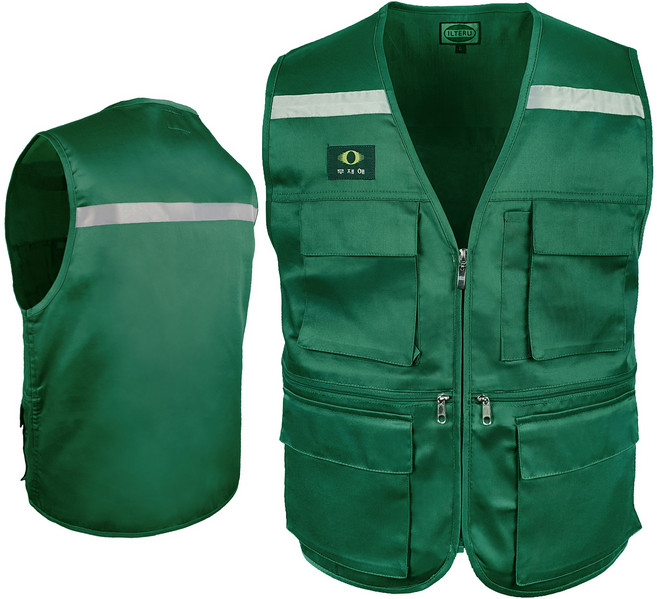 현장 작업복 안전 조끼 ITV-2A 초록색 신호수