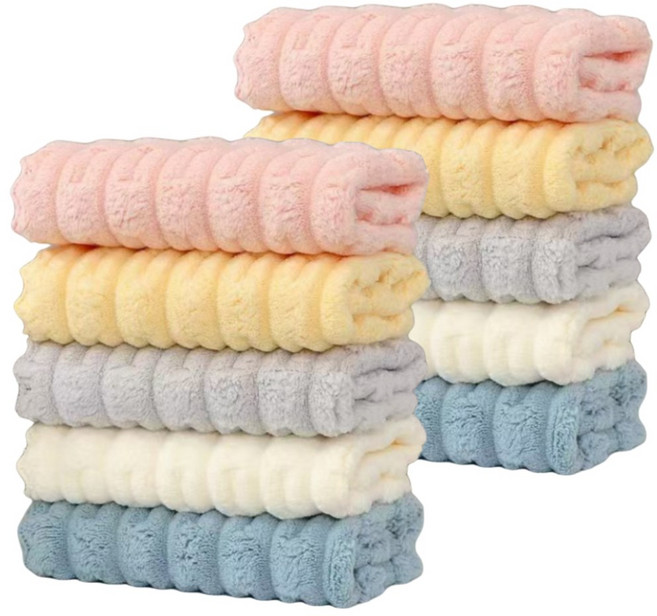 메라움 깔꾸미 극세사 행주 5+5 물때 기름때 다잡는 프리미엄 만능 행주, 1개