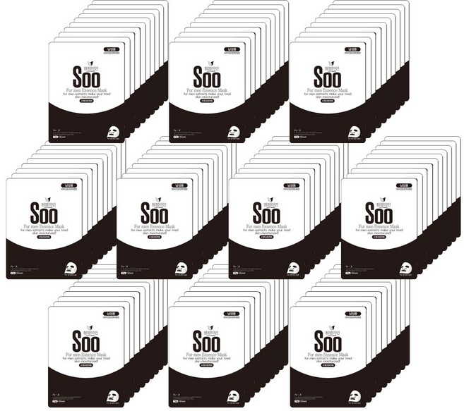 청정미인 에센스 남성용 마스크팩, 23g, 100개