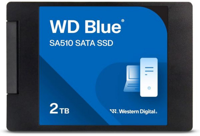 Western Digital 1TB WD Blue SA510 SATA 내장 솔리드 스테이트 드라이브 SSD III 6Gbs 2.57mm 최대 560MBs WDS100T3B0A, Newest Generation, 2TB