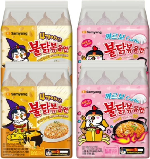 까르보불닭볶음면 8입 + 4가지치즈불닭볶음면 8입 세트