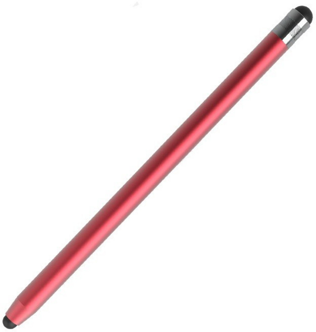 鋁合金觸控筆手機平板通用 雙頭觸控筆 ipad 平板 安卓 蘋果手寫筆 手機觸控筆 平板觸控筆 繪畫 電容筆, 雙頭矽膠【胭脂紅】, 1個