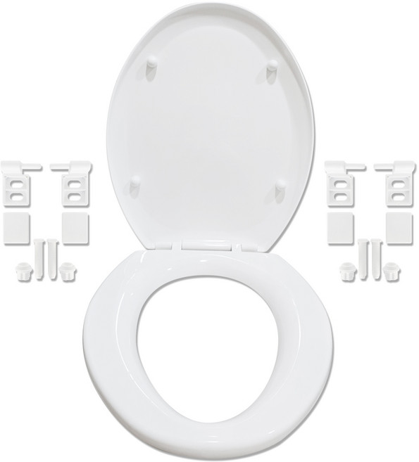 하드 변기커버 O형 (설치부속1+1), 화이트, 1개