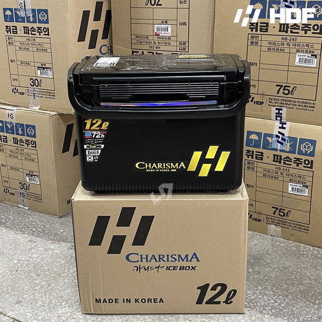 4위 - 해동조구사 HB-236 카리스마 아이스박스12L, 1개, 12L, 블랙