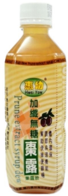 惠幼 加纖無糖 棗露, 330ml, 1個