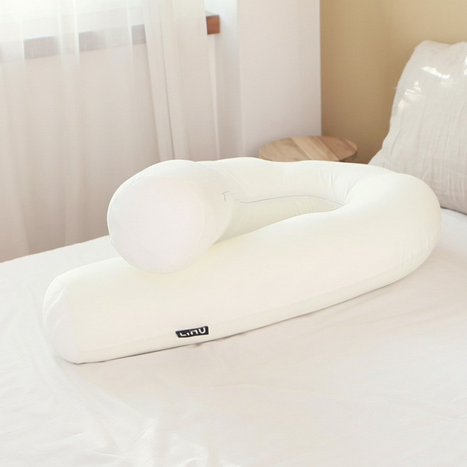 LINU 리누 꿀밤 바디필로우 U자, 아이보리