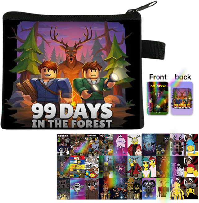 99밤 로블록스 세트 카드 동전 지갑 고급 홀로그램 포토카드 30장, 1세트, G
