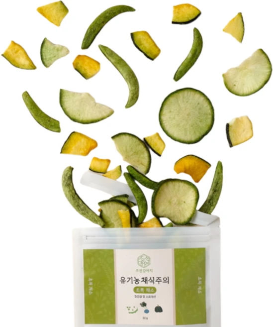 조선강아지 유기농 채식주의 강아지 비건 간식, 1개, 100g, 초록채소 - 쿠팡