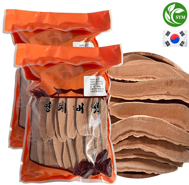 신영몰 국산 영지버섯 슬라이스/절편 국내산, 2개, 500g