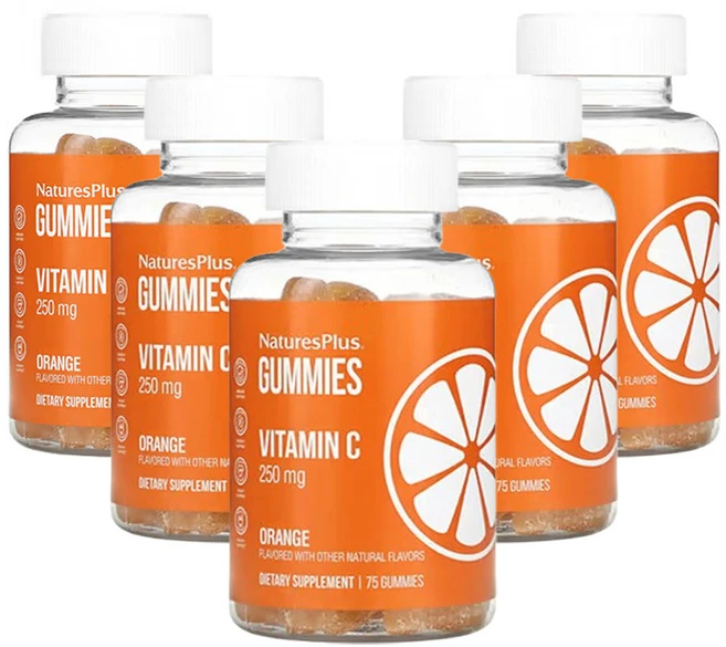 네이쳐스플러스 비타민C 구미젤리 오렌지 맛 125mg 75개, 5개 - 쿠팡