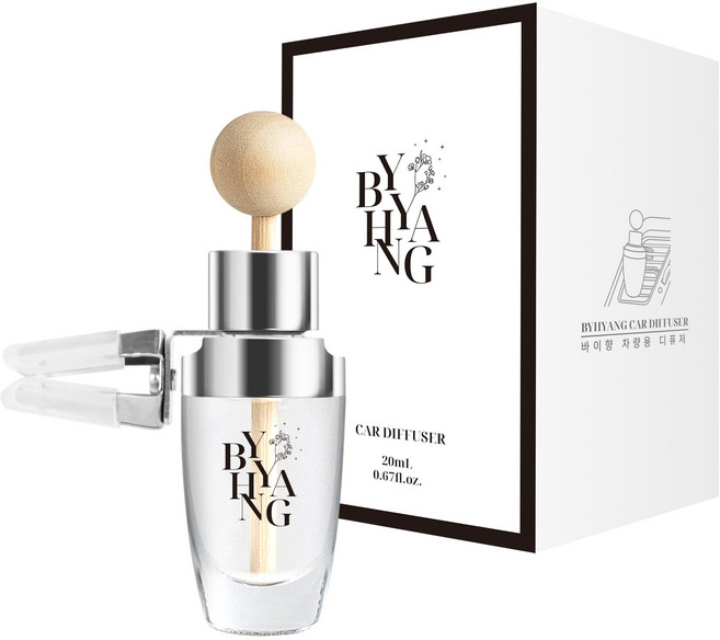 바이향 송풍구형 차량용 디퓨저, 딥블랙체리, 1개