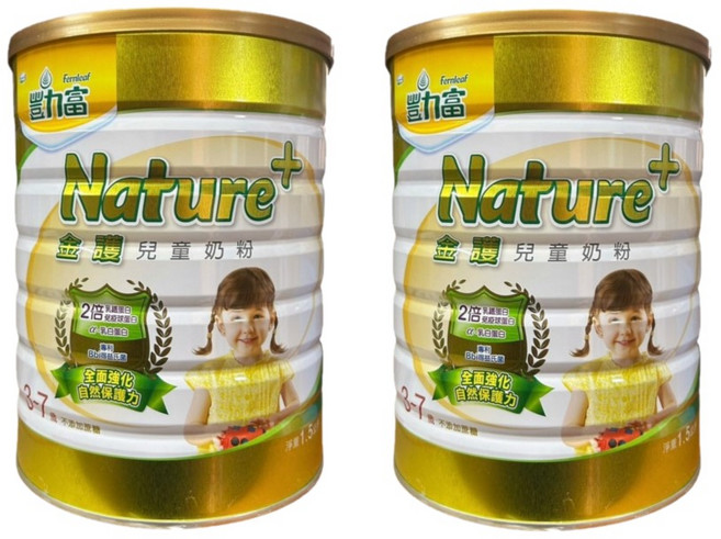 豐力富 Nature+ 兒童奶粉 3-7歲 金護配方, 1.5kg, 2個