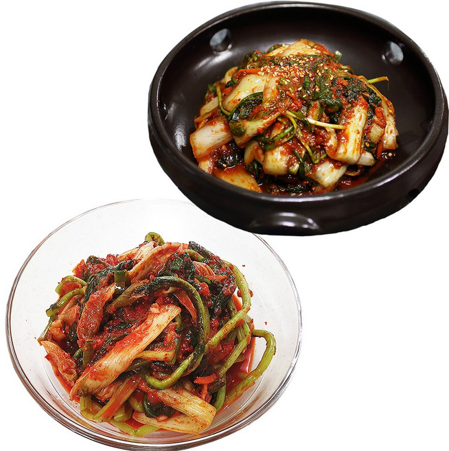 [청솔농장] 베스트 2종세트 얼갈이 열무김치+얼갈이 김치, 1.5kg, 2개