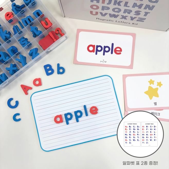 영어 알파벳자석교구 키트 + 단어카드, 1개