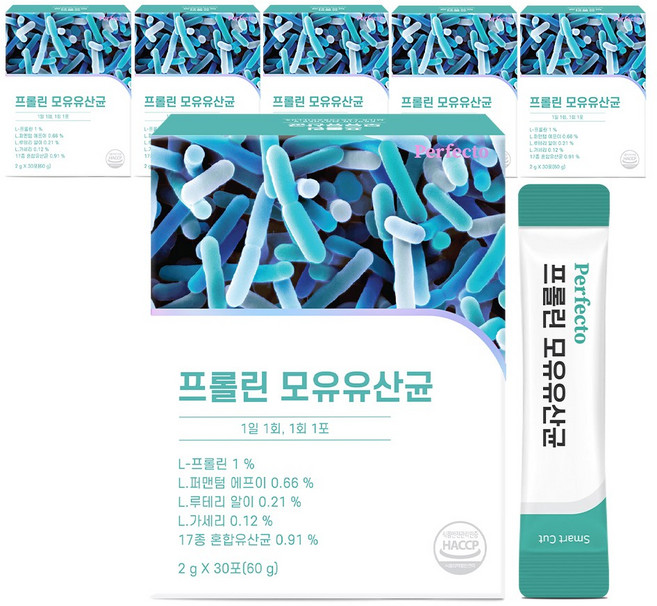 퍼펙토 락토바실러스 프롤린 모유유산균 30p, 60g, 6개