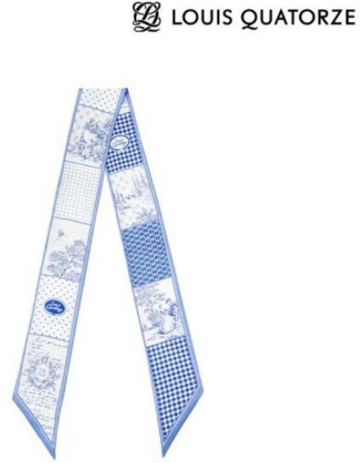 [백화점 정품] 루이까또즈 LOUIS QUATORZE 실크 스카프 마리앤방도 블루SA-2ESB956BU