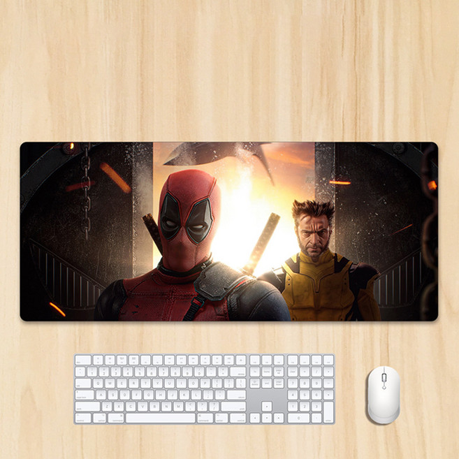마블코믹스 데드풀과 울버린 굿즈 Deadpool&Wolverine 마우스 게이밍 장패드, A. 70x30x0.3cm DEADPOOL1, 1개