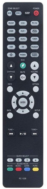 RC-1228 Denon 통합 네트워크 AV 수신기 AVR-X3600H AVR-X2600H AVR-S950H AVR-X3500H 용 원격 제어 교체, 검은색