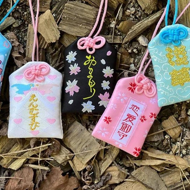 일본부적 키링 행운 합격 건강 행복 기원 성취 장식품, 상세페이지 참조, 연애어수