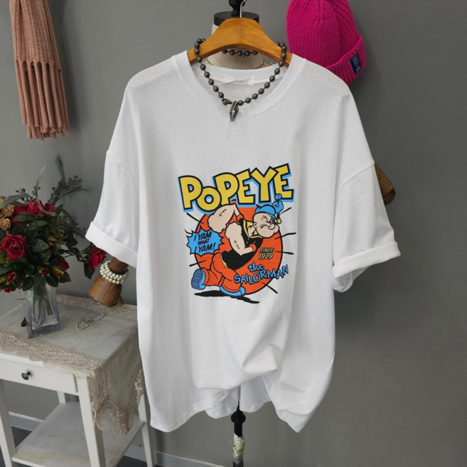 살롱 뽀빠이 롱박스 반팔티셔츠