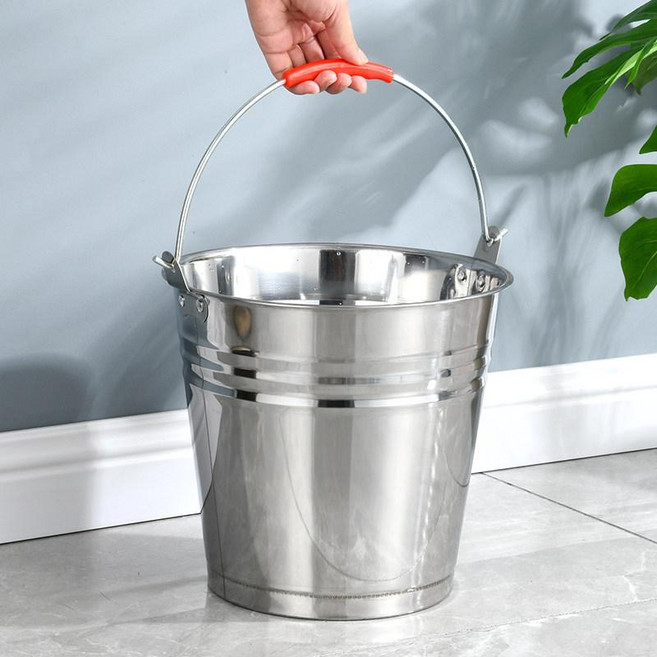 스텐 양동이 원형통 대용량 뚜껑 밀봉 짬통 들통 바케스 뚜껑 없음 20cm 4L, 36개, 뚜껑 없음 36cm 20L, 36cm