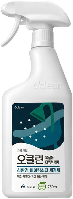 무궁화 오클린 욕실용 + 주방청소용 다목적세제 750ml+750ml 세정제, 1개, 750ml
