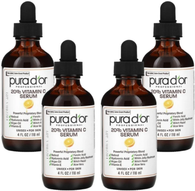 퓨라도르 비타민C 프로페셔널 세럼 118ml 4병 세트, 4개 - 쿠팡