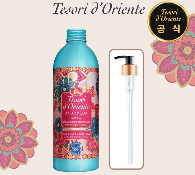 테소리도리엔테 배쓰크림(바디워시) 아유르베다(펌프증정), 1개, 500ml - 쿠팡