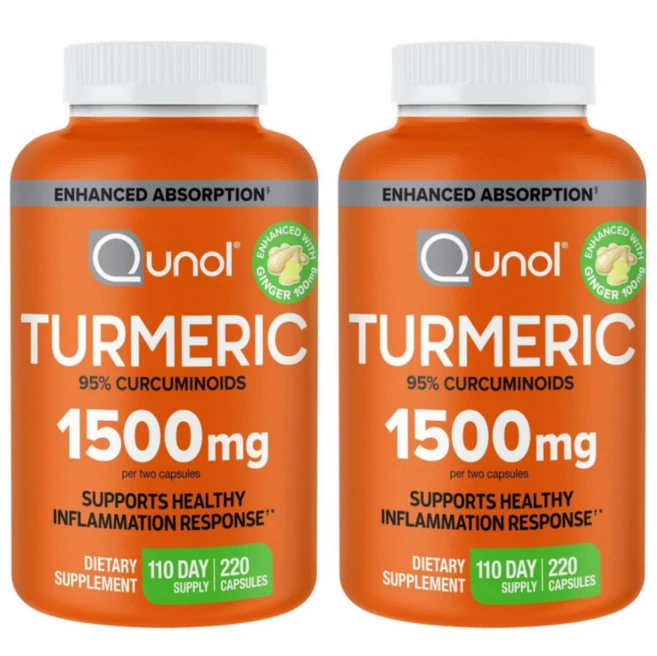 미국 코스트코 큐놀 터메릭 강황 1500mg 220캡슐, 2개, 110회분 - 쿠팡