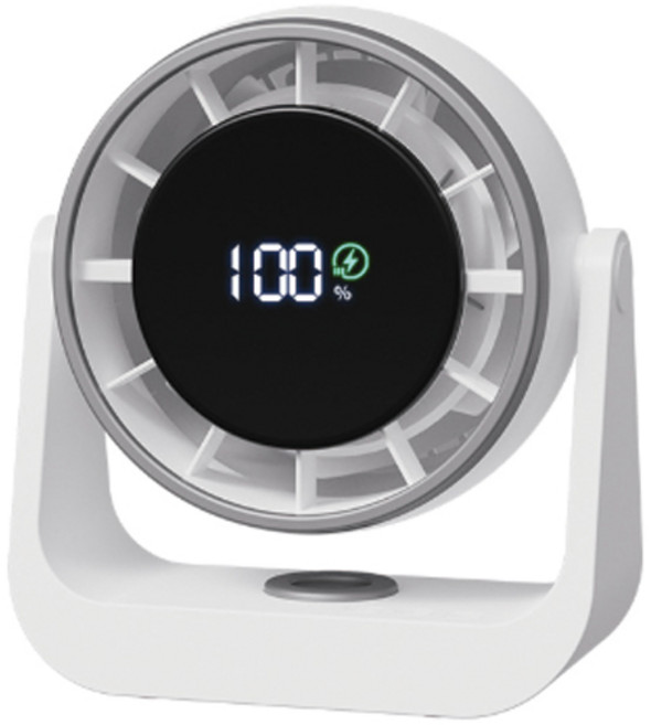 타리홈스 무선 탁상용 선풍기 무소음, 실버 화이트