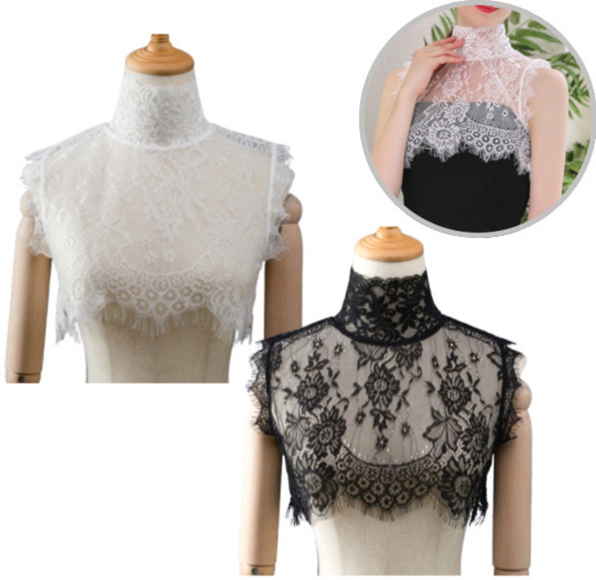 도나토르 페이크 시스루 레이스 목폴라 레이어드