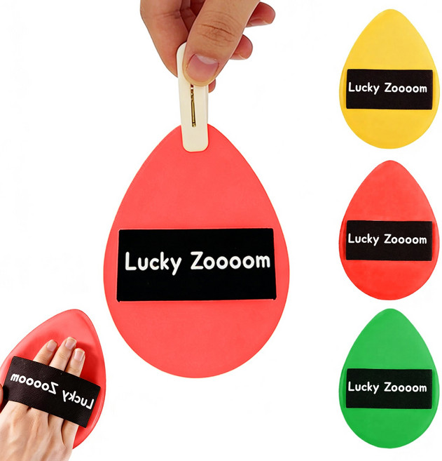 Luckyzoooom 바디로션퍼프 퍼프, 빨간색, 1