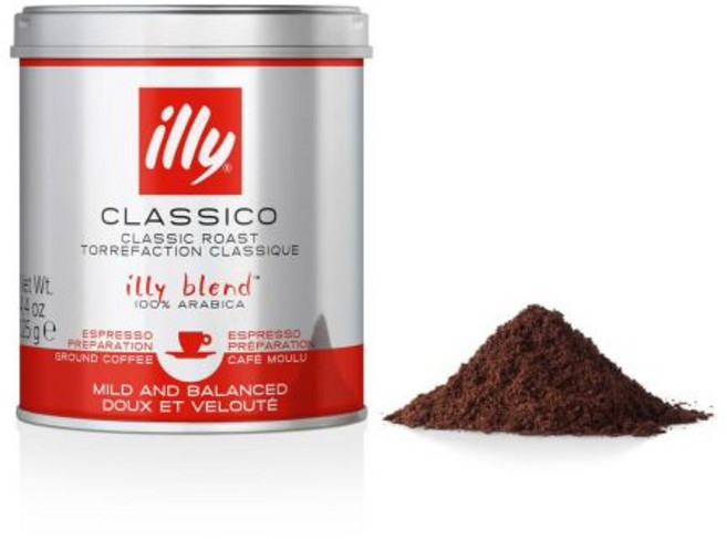 illy 에티오피아 커피 일리 클래식 그라인드 드립 미디엄 로스트 초콜릿과 캐러멜 향이 나는 100% 아라비카 없음 8.8온스 1팩, 클래시코 미디엄 로스트 그라운드 에스프레소, 4.4 온스 (1개 팩), 에스프레소