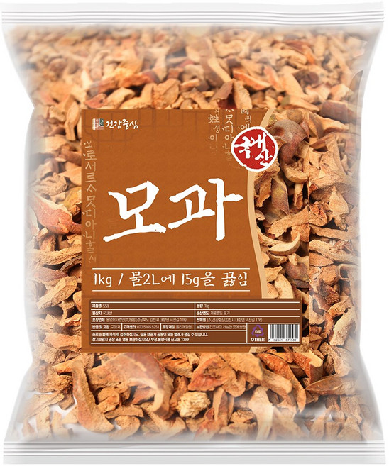 건강중심 국산 말린 모과 차 건모과 1kg, 1개