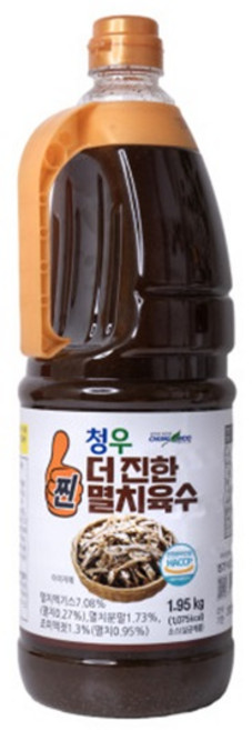 청우더진한 찐 멸치육수 국수 국물 다시 육수, 2개, 1.95kg