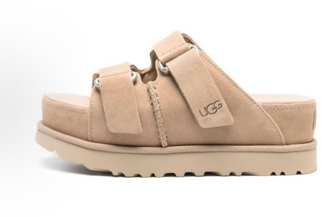 어그 여성 신발 Goldenstar Hi Slide 통굽 샌들 슬리퍼