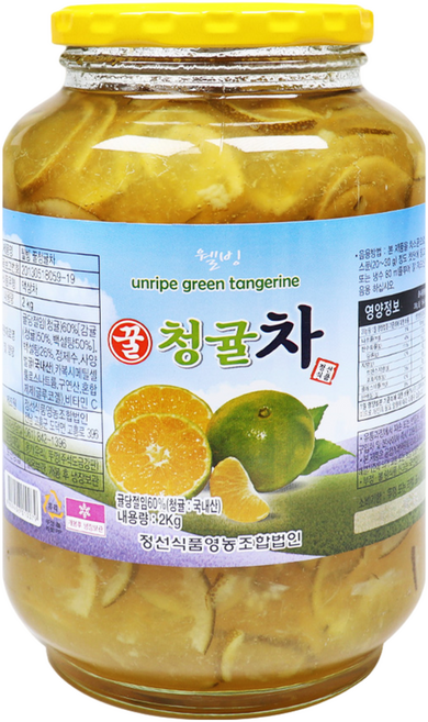 자연톡 고흥 꿀 청귤차 청귤청 귤차 과일청, 1개, 1개입, 2kg