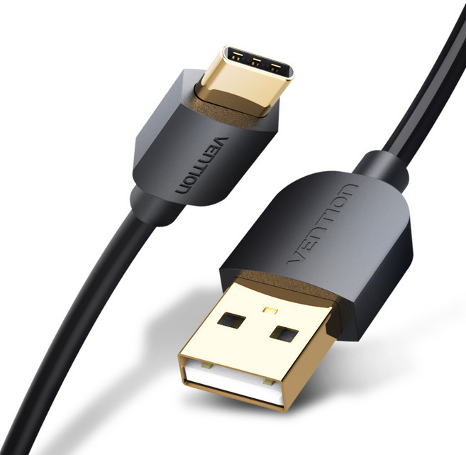 벤션 C타입 C to A USB 고속충전케이블, 1개, 블랙, 1m