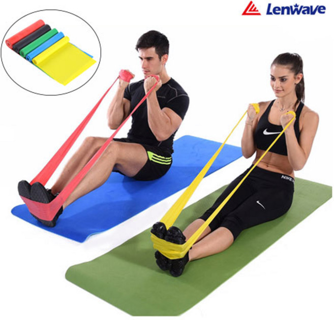 [트윈스몰] 다양한 운동에 높은 활용도 런웨이브 라텍스밴드 1.5m(1-5단계) 밴드운동 홈트레이닝, 라텍스밴드150 LV2-(블루)