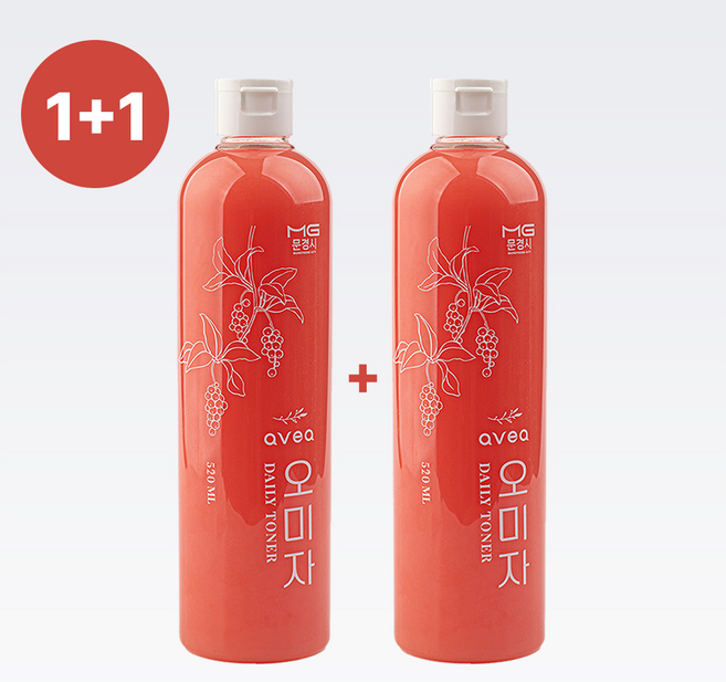 아베아 LHA PHA 시카 진정 저자극 오미자 데일리 토너 / 8가지 임상 완료 수분 보습 진정 민감성 저자극 미백 주름 이중 기능성 대용량 스킨, 2개, 520ml