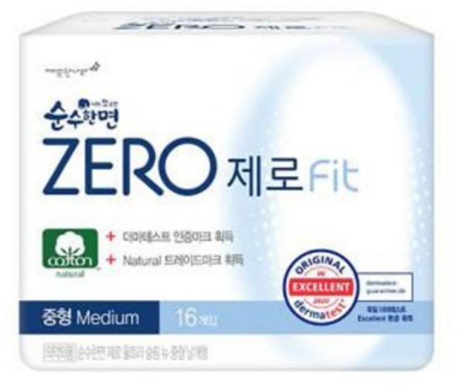 [순수한면] 제로 핏 중형 16P 1팩, 16개입, 1개