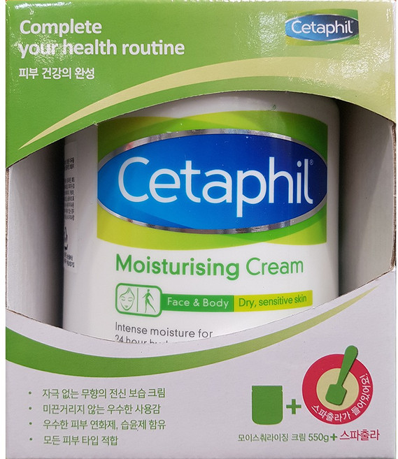 세타필 모이스춰라이징 크림 550g+스파출라, 1개