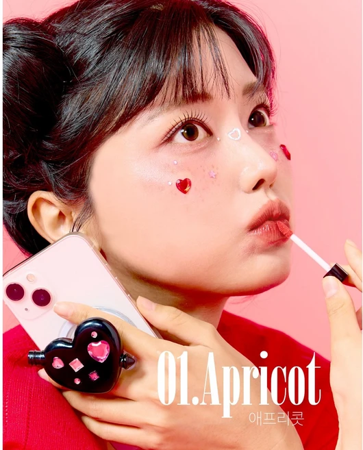 하트블링톡 글로시 틴트 5 Color, 1개, 애프리콧 - 쿠팡