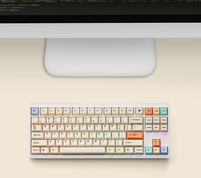 VARO V87 PASTEL 유무선 기계식 매크로 텐키리스 게이밍 키보드 (베리페리축), 독자규격 스위치, V87 (베리페리축)