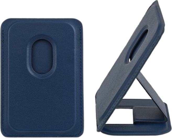 iPhone 磁吸卡包支架, 磁吸卡包-藍色, 1個