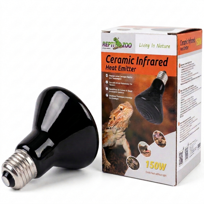 렙티주 세라믹스팟램프 콘타입, 블랙, 1개, 150w