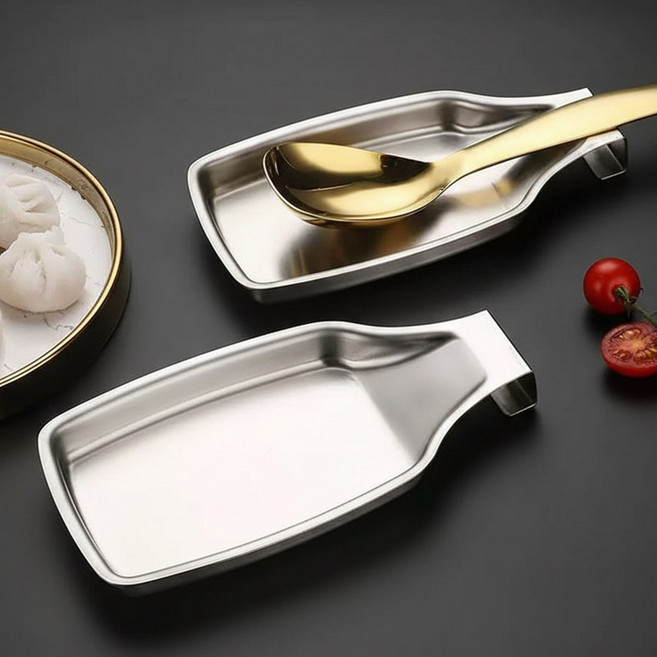 국자받침대 스텐304 조리도구 수저 트레이형 거치대, 스텐 국자받침대(06825A), 1개