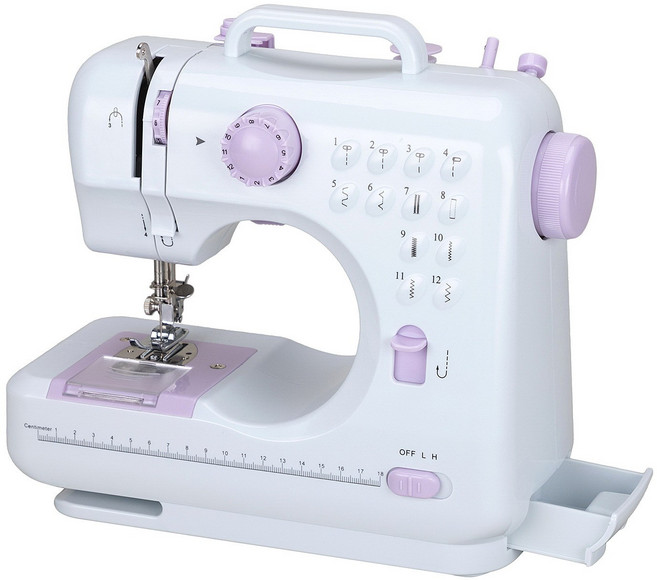 휴대용 프로 미니재봉틀 505A 업그레이드 된 전기 재봉틀 12 스티치