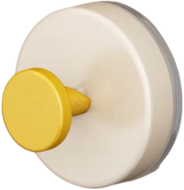 광휘몰 후크 컬러 흡착식 무타공 벽걸이 흡착 다용도 고리 부착 강력 주방 모자걸이 옷, 옐로우, 1개